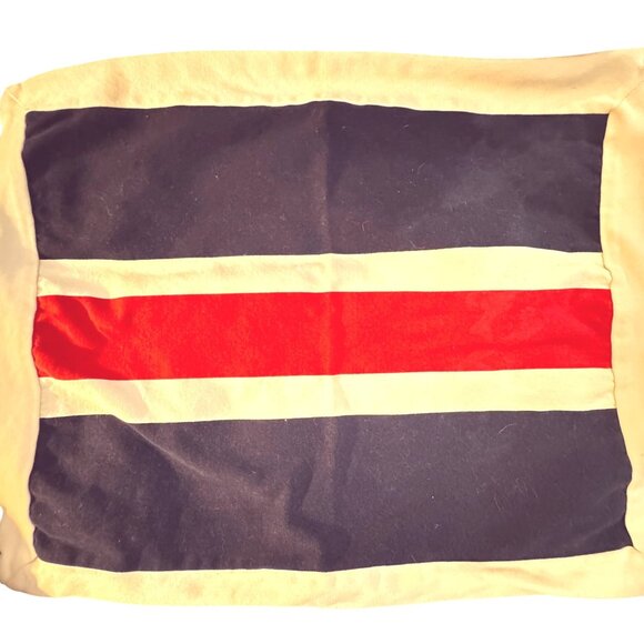Tommy Hilfiger Reversible Pillow Sham 2 Pc Striped Nautical Flag 20 X 26 Cotton - Picture 2 of 9